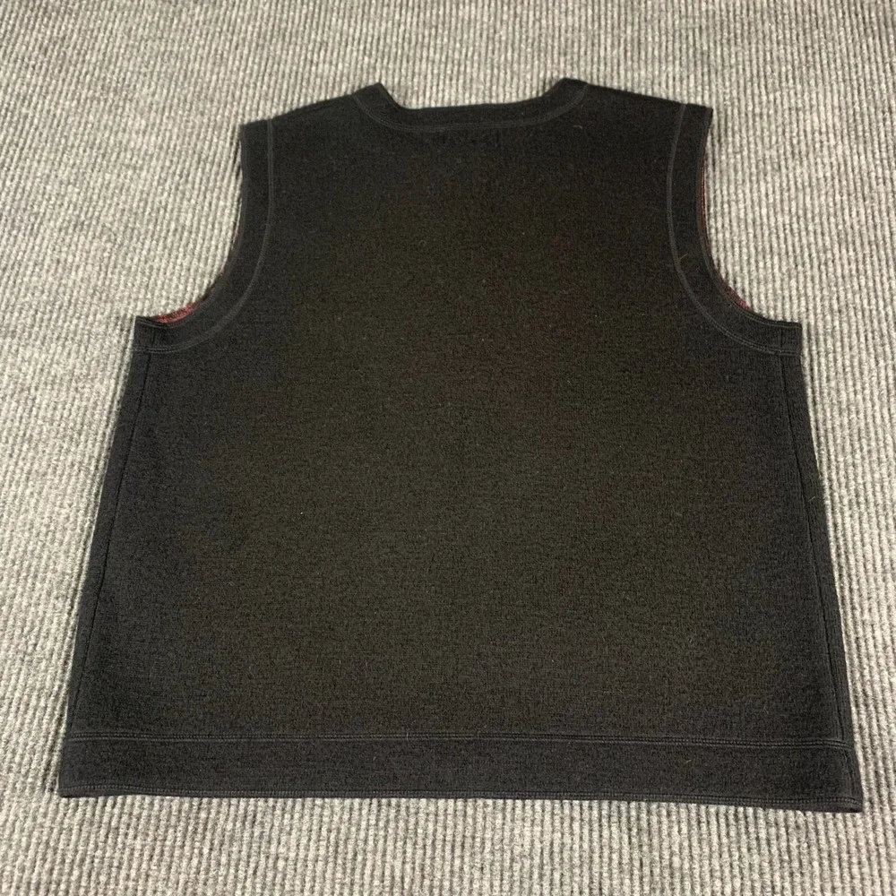 VTG Woolrich Sweater Vest Womens XL Black Wool Vest Patches Cottage Core Grandma - Picture 10 of 12